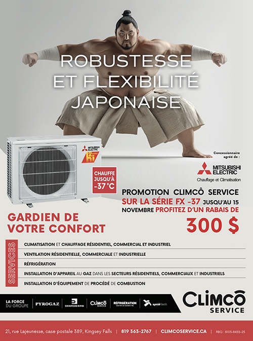 Obtenez un rabais de 300$ à l'achat d'une thermopompe de la Serie FX-37 de Mitsubishi.